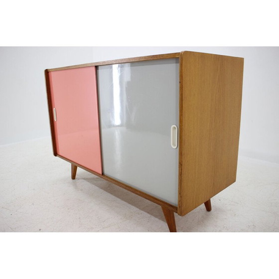 Image 1 of Credenza vintage in legno di quercia di Jiří Jiroutek, Cecoslovacchia 1960