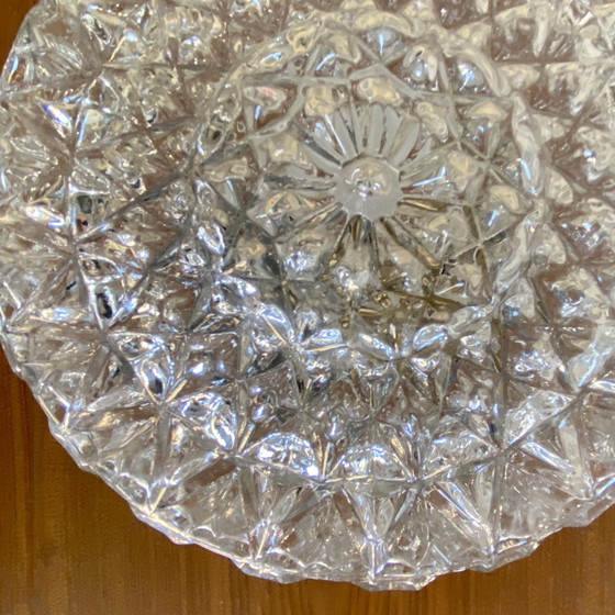 Image 1 of Wall Sconce Ceiling Light Thick Glass 1970s 1980s Seventies Eighties