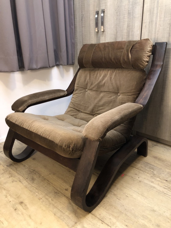 Image 1 of Poltrona vintage di design - anni '70 - stile Coja - velluto a coste