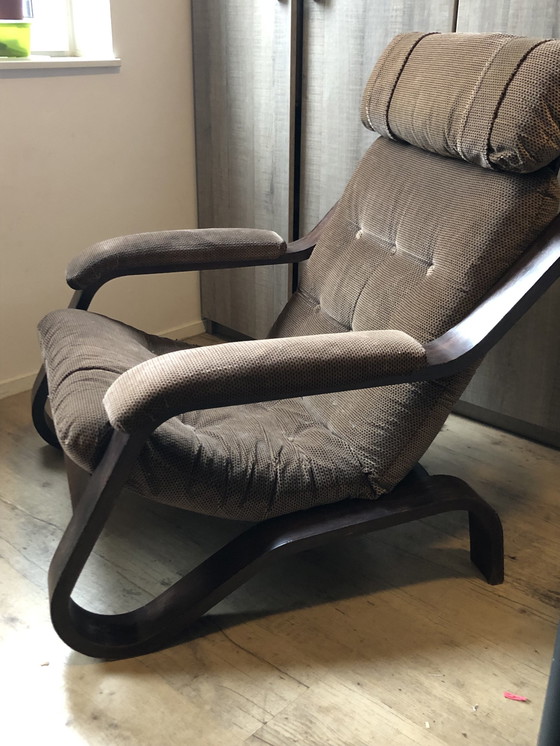 Image 1 of Poltrona vintage di design - anni '70 - stile Coja - velluto a coste