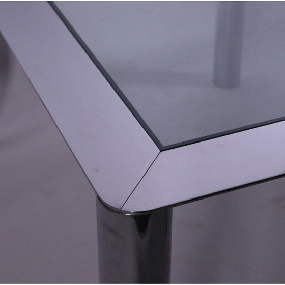 Image 1 of Vintage chromed metal and glass Cinova dining table by Sergio Mazza & Giuliana Gramigna, 1970s