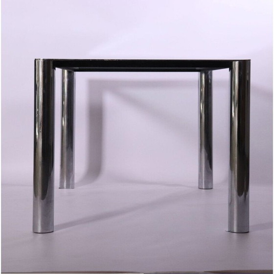Image 1 of Vintage chromed metal and glass Cinova dining table by Sergio Mazza & Giuliana Gramigna, 1970s