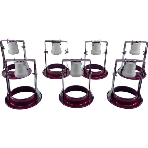 Set of 7 vintage spotlights by Stilnovo, Italy 1960