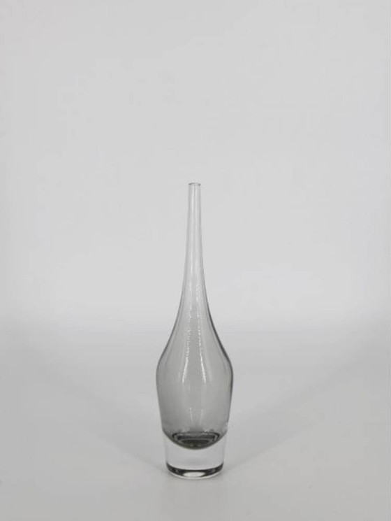 Image 1 of Vaso in vetro vintage scandinavo con collo stretto, Svezia 1960