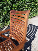 4 Hattersley Collection teak booth chairs, folding