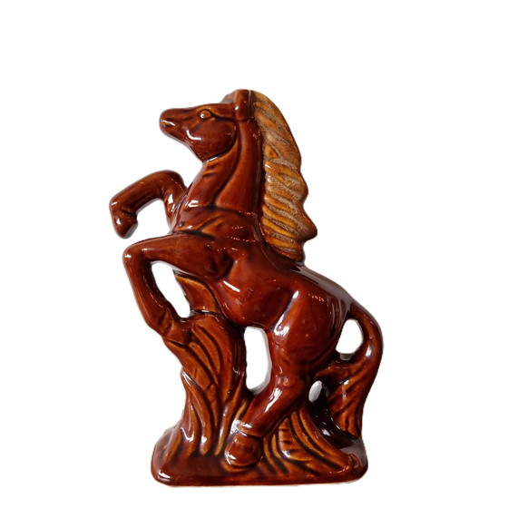 Image 1 of Vintage Ceramic Horse Statue 1980s