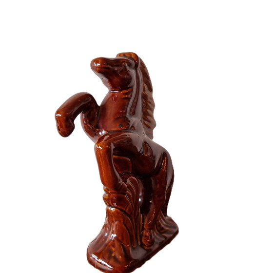 Image 1 of Vintage Ceramic Horse Statue 1980s