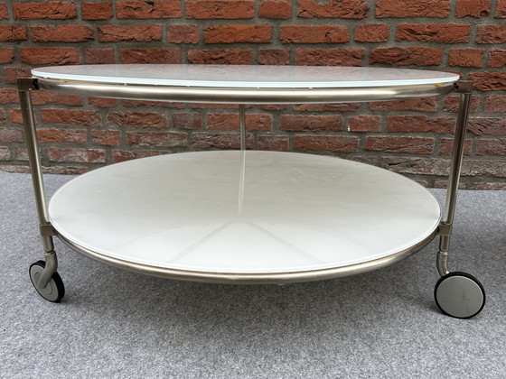 Image 1 of 2 x table roulante et table basse Strind par Ehlen Johansson pour Ikea.