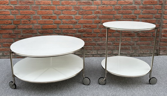 Image 1 of 2 x table roulante et table basse Strind par Ehlen Johansson pour Ikea.