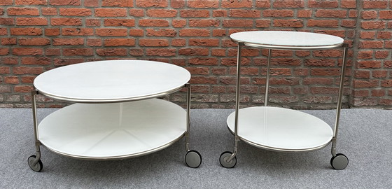 Image 1 of 2 x table roulante et table basse Strind par Ehlen Johansson pour Ikea.