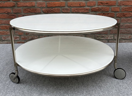 Image 1 of 2 x table roulante et table basse Strind par Ehlen Johansson pour Ikea.