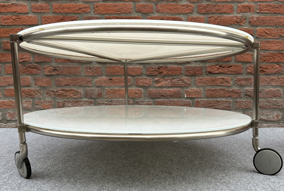 Image 1 of 2 x table roulante et table basse Strind par Ehlen Johansson pour Ikea.