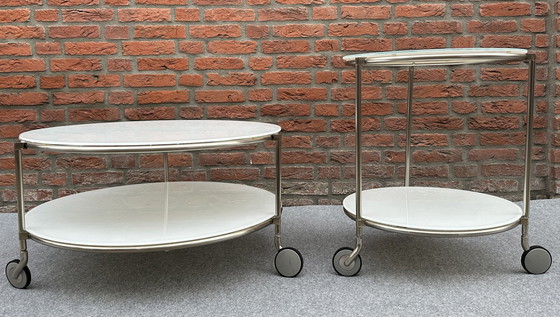 Image 1 of 2 x Strind trolley and coffee table by Ehlen Johansson for Ikea.