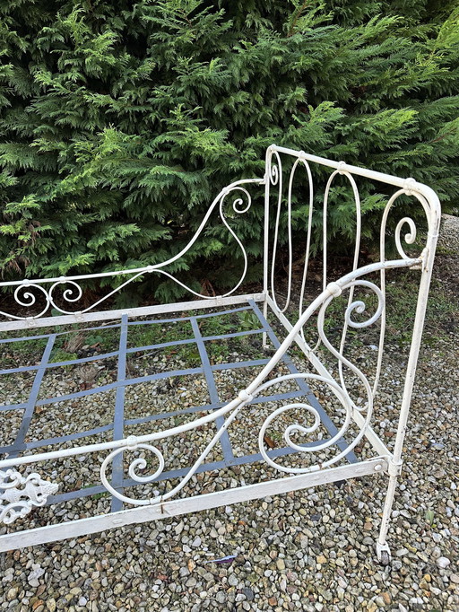 Antique 1880's Foldable Wrought Iron Bed