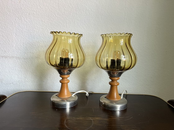 Image 1 of 2x Lampes de table Mid Century