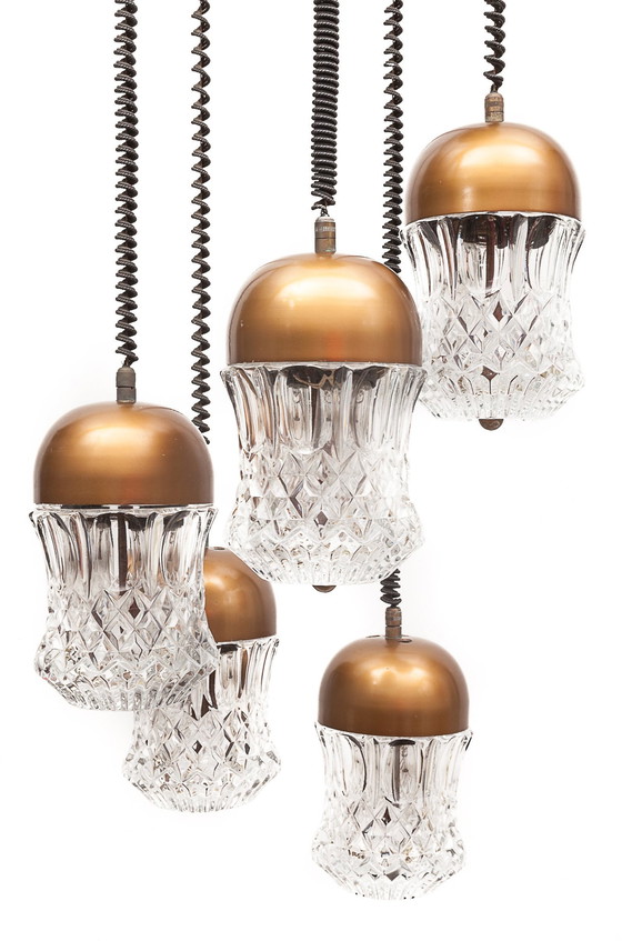 Image 1 of Italian 5-light suspension