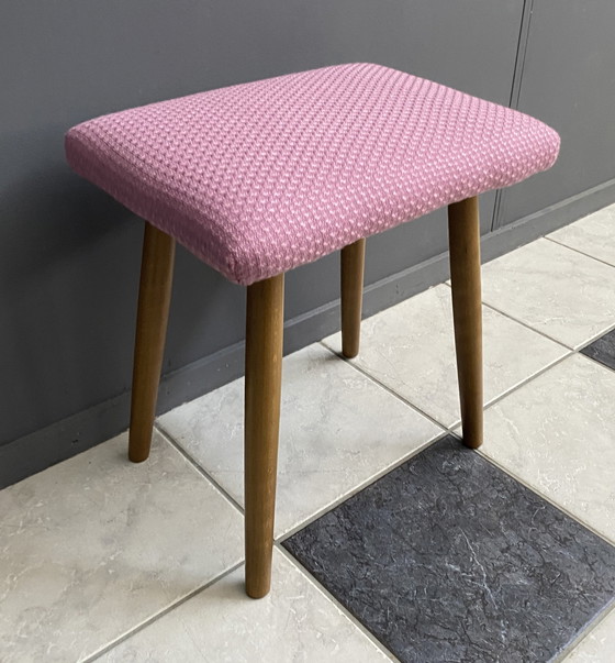 Image 1 of Pink foot stool 1960s