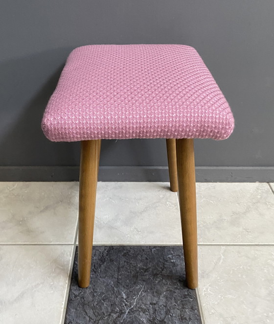 Image 1 of Pink foot stool 1960s