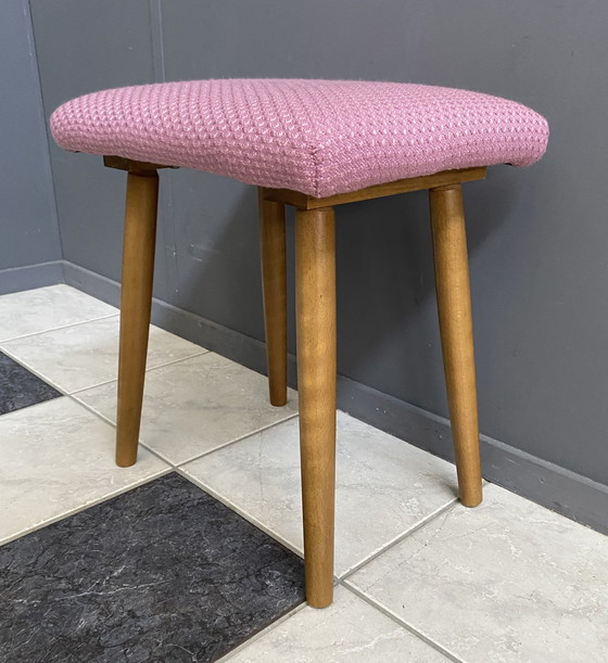 Image 1 of Pink foot stool 1960s