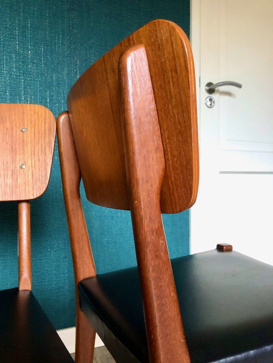 Image 1 of 2X Teak Danish Design Wooden Chairs