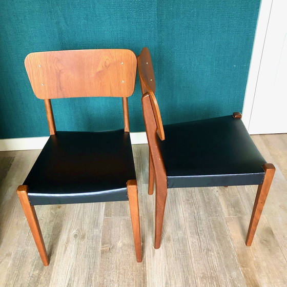 Image 1 of 2X Teak Danish Design Wooden Chairs