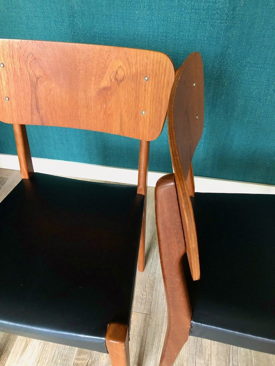 Image 1 of 2X Teak Danish Design Wooden Chairs