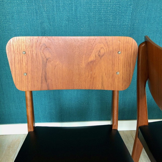 Image 1 of 2X Teak Danish Design Wooden Chairs