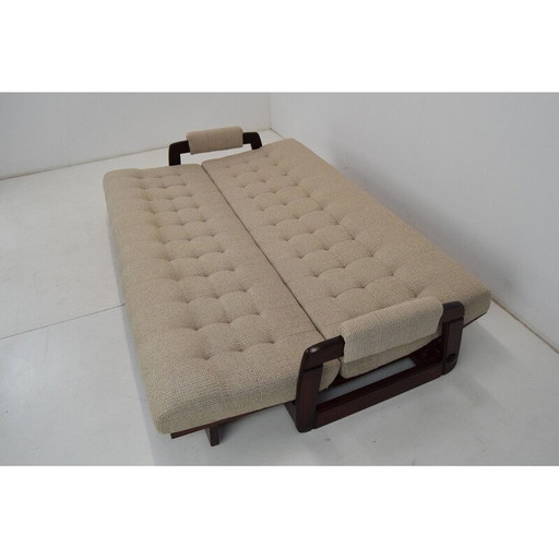 Mid-century three seat sofa, Czechoslovakia 1980s