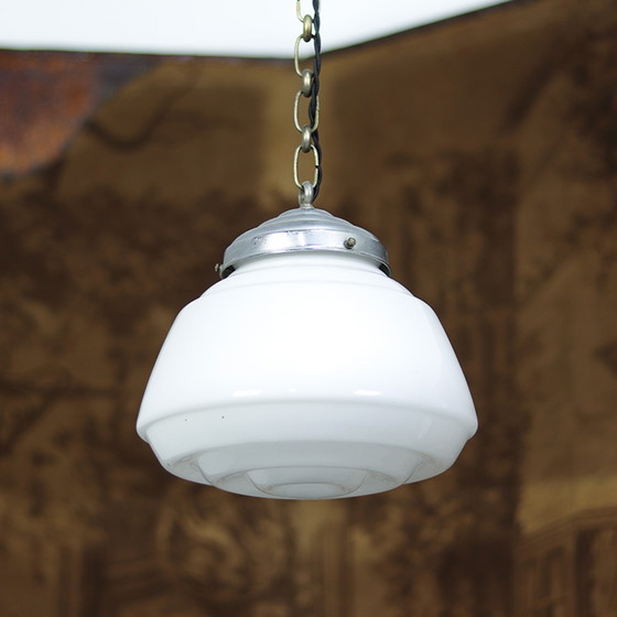 Image 1 of Art Deco Opaline Pendant Lamp