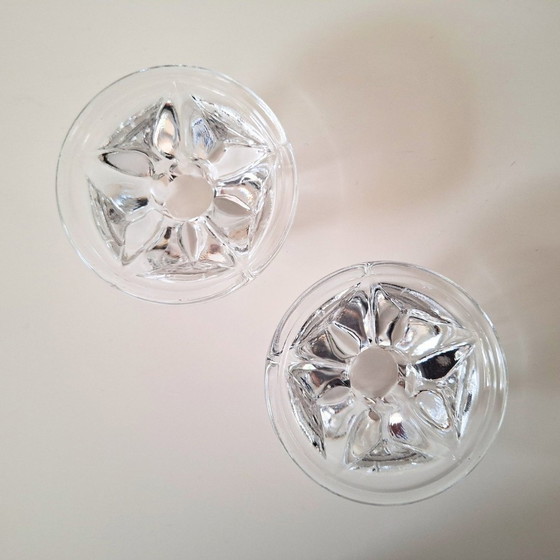 Image 1 of Pair (2) 1950S Leerdam By Floris Meydam Candle Holders