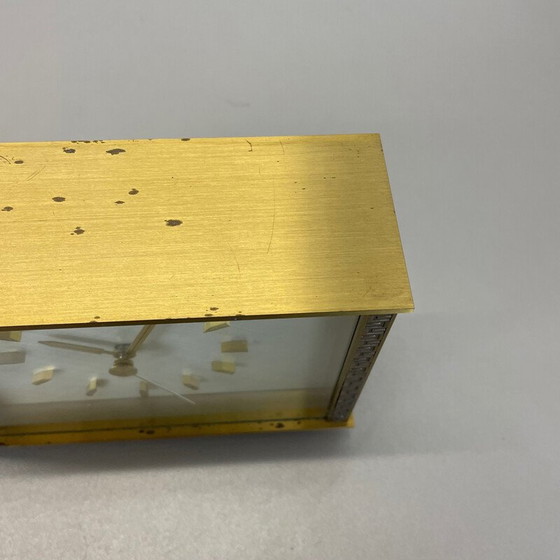 Image 1 of Vintage metal and brass table clock by Diehl Dilectron, Germany 1960s