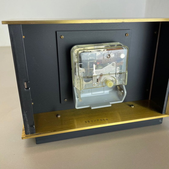 Image 1 of Vintage metal and brass table clock by Diehl Dilectron, Germany 1960s