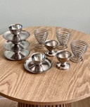 9x coquetiers vintage chromés