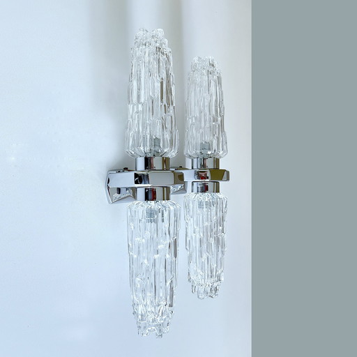 2X Very Large Space Age Glass Wall Lights