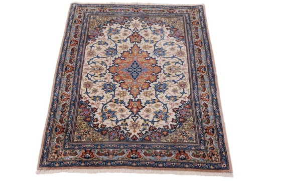 Image 1 of Alfombra obra maestra de Isfahán de Silk Foundation: lana fina y seda