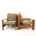 2x fauteuil vintage à dossier en bandoulière