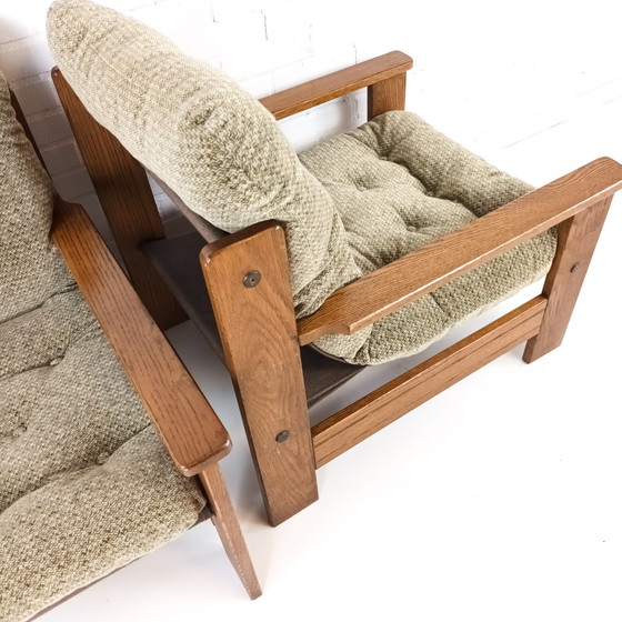 Image 1 of 2x fauteuil vintage à dossier en bandoulière