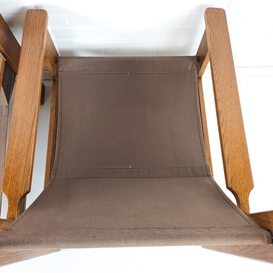 Image 1 of 2x fauteuil vintage à dossier en bandoulière