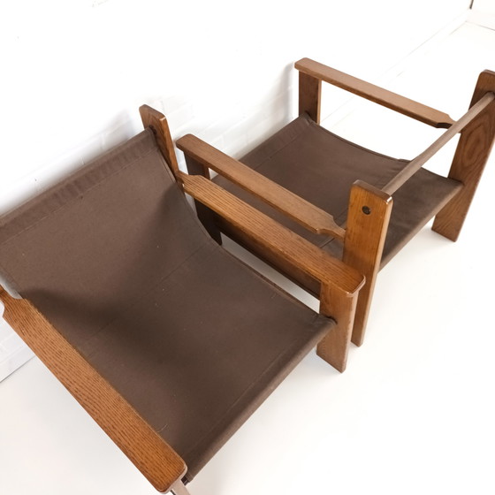 Image 1 of 2x fauteuil vintage à dossier en bandoulière