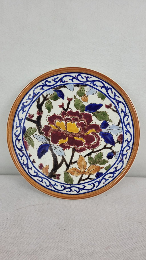 Gien Earthenware Trivet Peonies Model