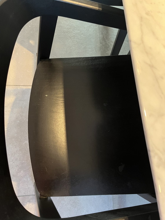 Image 1 of 4x Vintage solid black oak chairs