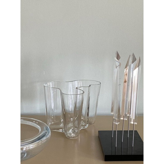 Image 1 of Vintage clear glass 3030 Savoy vase by Alvar Aalto for Iittala, Finland