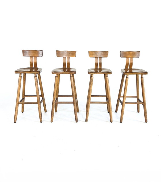 Image 1 of 4X Brutalist Barstool '60s