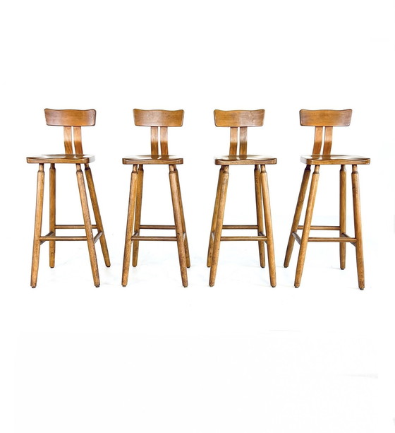 Image 1 of 4X Brutalist Barstool '60s