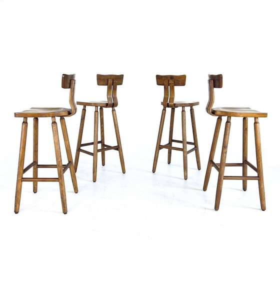 Image 1 of 4X Brutalist Barstool '60s