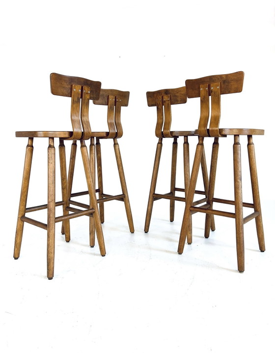 Image 1 of 4X Brutalist Barstool '60s