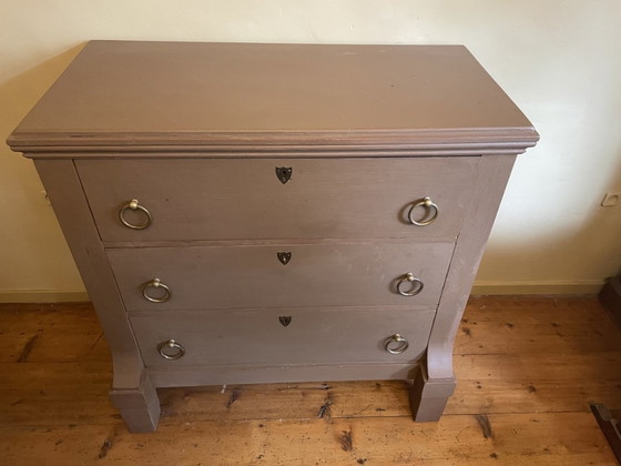 Image 1 of Separate Desk Chest of Drawers Old Dutch