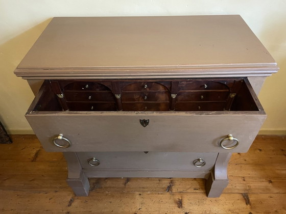 Image 1 of Separate Desk Chest of Drawers Old Dutch