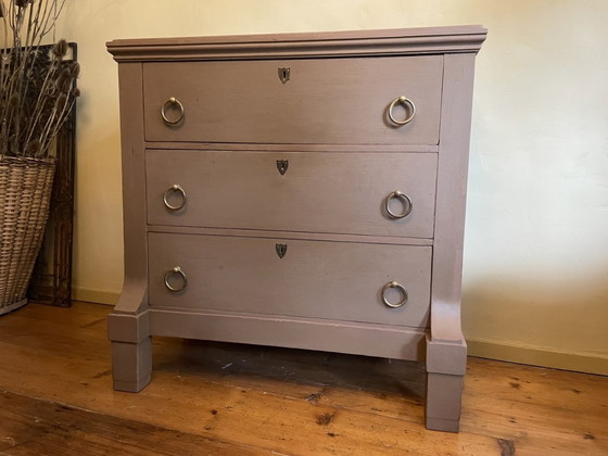 Image 1 of Separate Desk Chest of Drawers Old Dutch