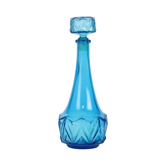 Image 1 of Carafe vintage bleu cobalt